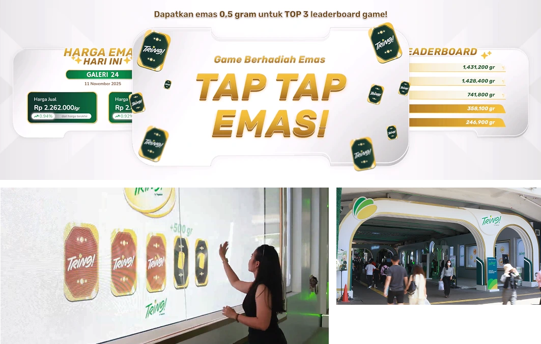 Tap-Tap Emas – Permainan LED Interaktif untuk Kampanye Aktivasi Tring! dari Pegadaian Thumbnail